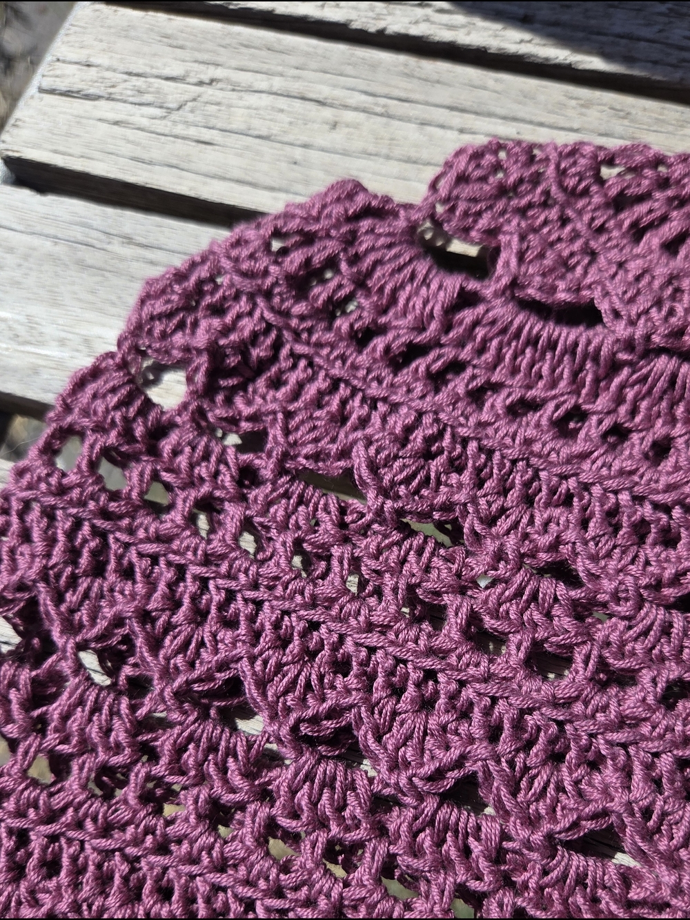 Artisan Handmade Extra-Lightweight Cotton Blend Crochet Lacey Boho Slouch Beanie - Picture 8 of 9